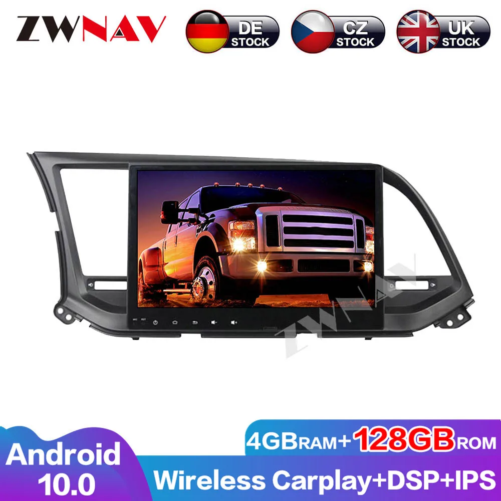 

Android 10 4G+128G Carplay Radio DVD Player Multimedia Touch Screen Car Audio Navigations GPS For Hyundai Elantra 2016 Head Unit