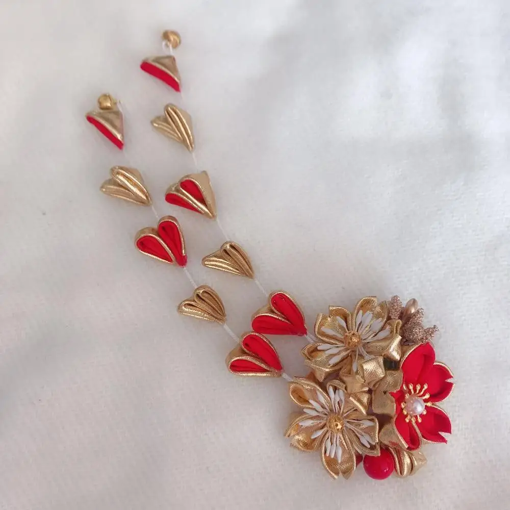 Японский стиль Seiko двойной цветок кулон тонкая шпилька аксессуары для волос