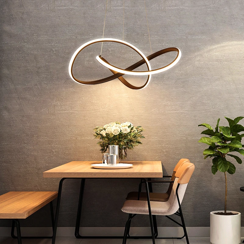 

Home Modern LED Pendant Light For Living room Dining Room Hanging Lamps LED Pendant Lamps Ceiling Fixtures Gold&White&Black D60