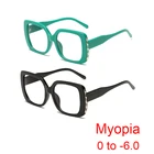 Очки для коррекции близорукости женские, роскошные брендовые дизайнерские очки с защитой от сисветильник, прозрачные линзы, диоптрии от 0 до-6,0