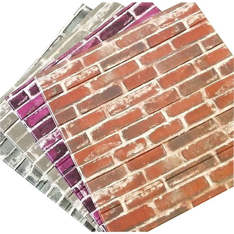 

PE Foam 3D Retro Simulated Brick Wall Stickers Waterproof Self-adhesive DIY Wallpaper for Living Room Kids Bedroom Wall Decor