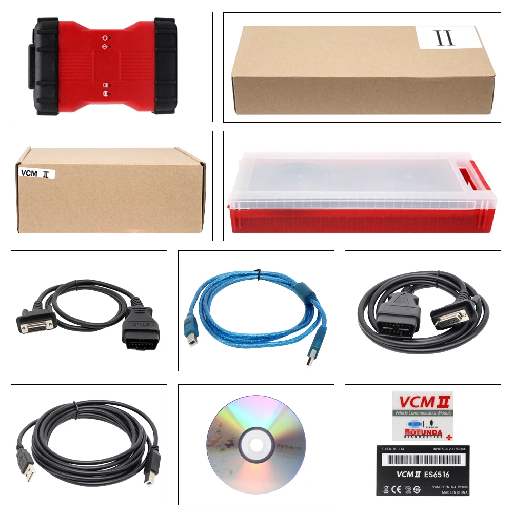 Хит продаж новейший VCM 2 многоязычный VCM2 IDS V106 диагностический сканер II VCMII OBD2 V101/V98