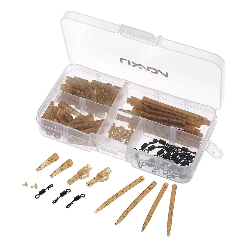 100 шт. терминал для ловли карпа снасти безопасная клипса с булавками резиновые