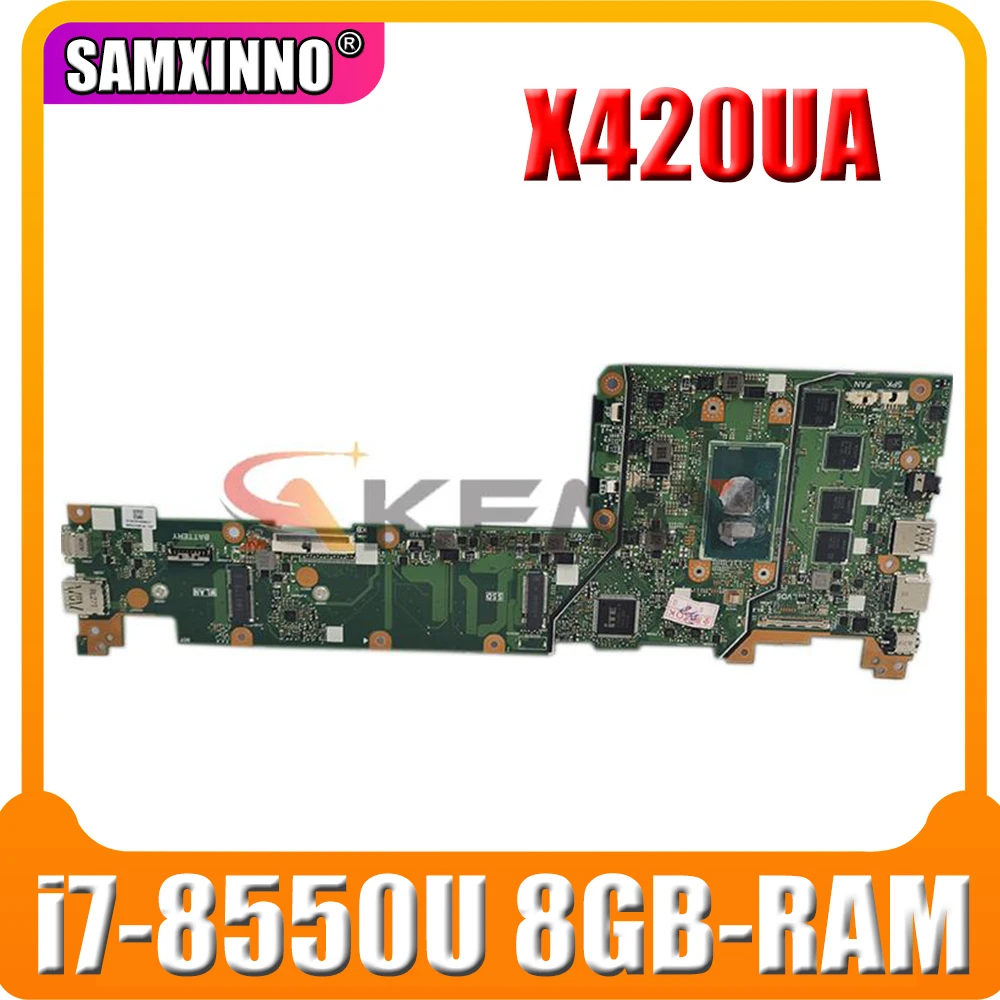 

Материнская плата Akemy для ноутбука ASUS VivoBook X420U X420UA Y406U Y406UA REV.2.0 Mainborad 100% протестированный рабочий процессор i7-8550U 8GB-RAM
