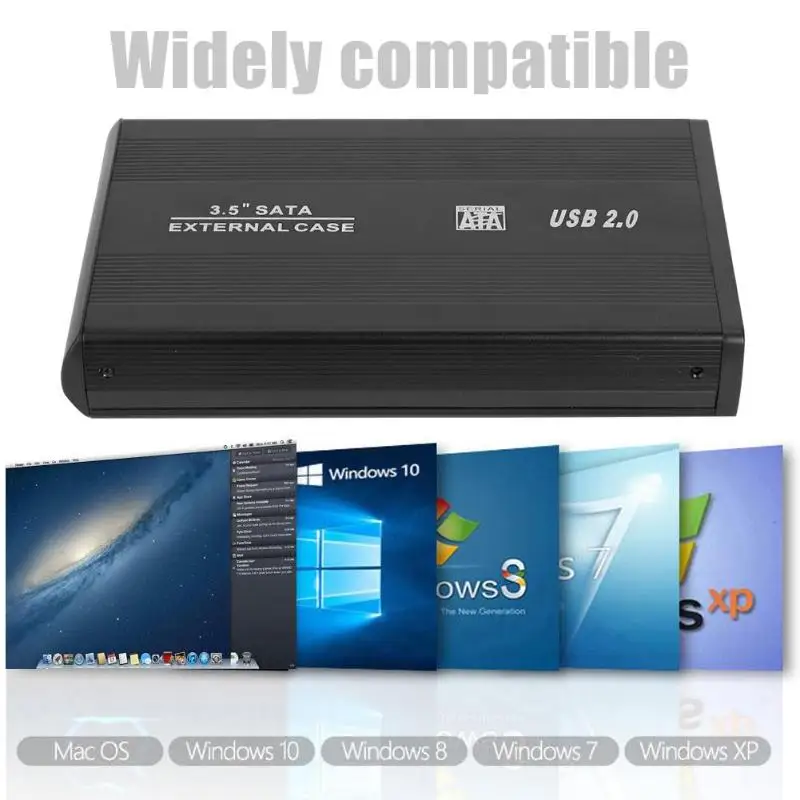 3 5 дюйма USB 2 0 к SATA порт SSD корпус жесткого диска 480 Мбит/с HDD чехол внешний твердотельный жесткий диск