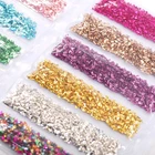 6 цветов DIY ремесла украшения для ногтей разбитые стеклянные камни Кристалл УФ-отверждаемая эпоксидная смола наполнитель материал кристалл форма для мыла