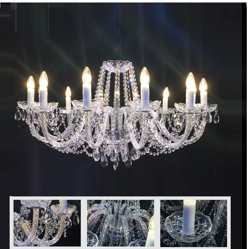 

Crystal Chandelier Light Modern Home Lighting Chandelier Pendants Living Room Indoor Lamp K9 Top Grade Decoration Luxury Candle
