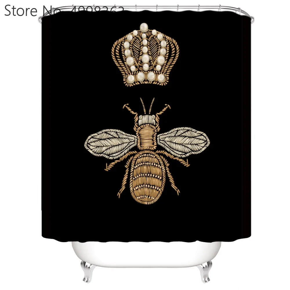 Набор из 4 предметов для ванной комнаты с сотовой королевой занавес крышка