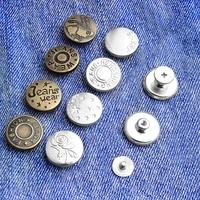 5pcsset 17mm reduce waist snap fastener jeans button detachable metal buttons nail free coat fit clothing sewing accessories