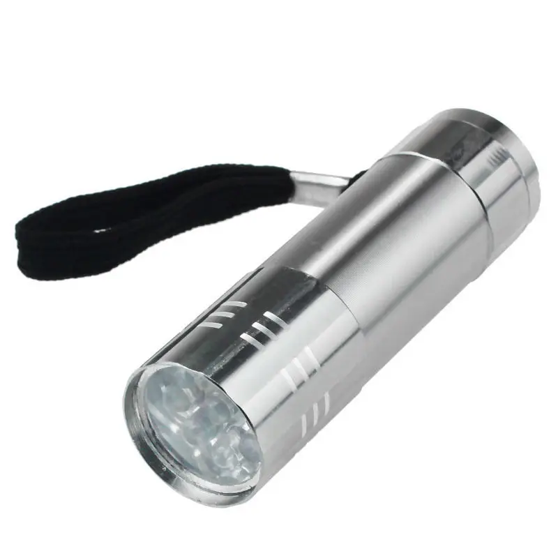 Алюминиевый мини портативный водонепроницаемый 9 светодиодный фонарик