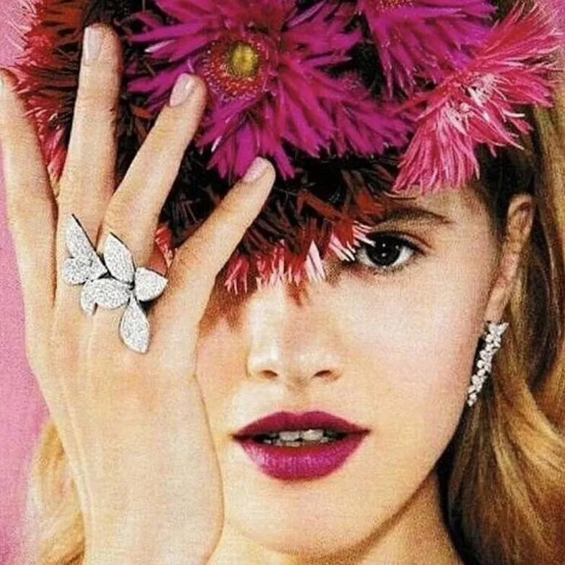 

2019 сверкающие Роскошные ювелирные изделия из стерлингового серебра 925 пробы высокое качество паве 5A кубический цирконий Открытый регулиру...