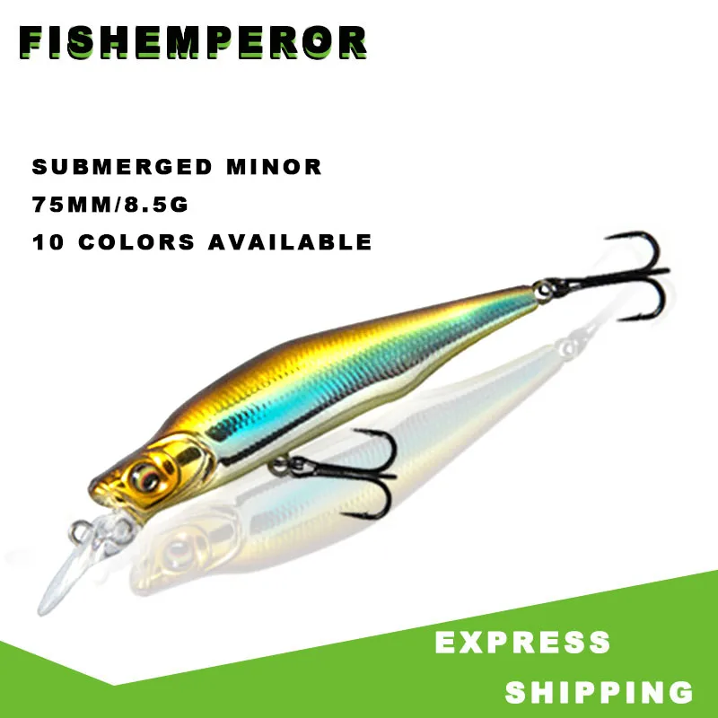 

1PCS Laser Minnow Fishing Lure 7.5CM 8.5G Pesca Hooks Fish Wobbler Tackle Crankbait Artificial Japan Hard Bait Swimbait