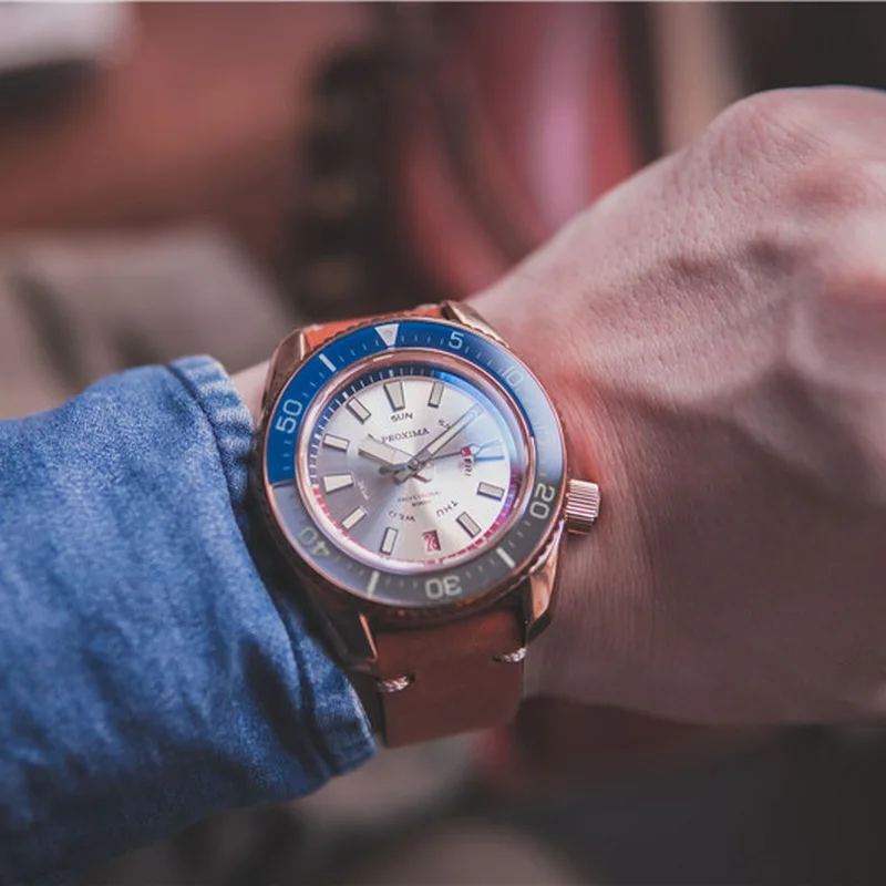 PROXIMA Мужские автоматические часы Роскошные мужские для дайвинга спортивные