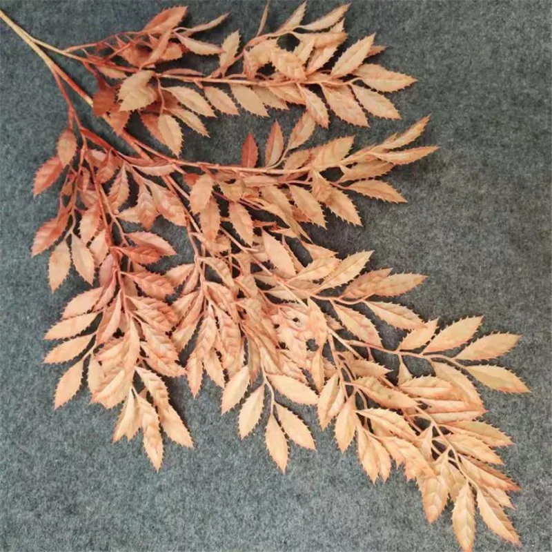 

10P Fake Long Stem Greenery 39.37" Length Simulation Autumn Plant Leafy Grass for Wedding Home Artificial Plants