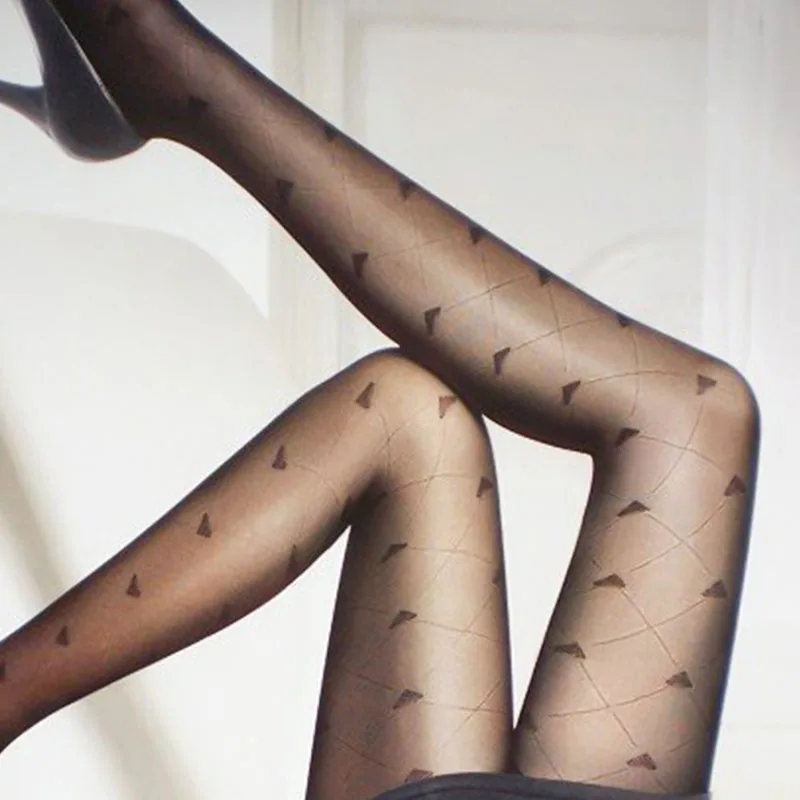 

Sexy Women Tights Summer Nylon Bow Print Stockings Pantyhose Black Female Stocking Hosiery