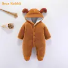 Детский Теплый комбинезон на осень и зиму с рисунком маленького медведя; Милый комбинезон для малышей; Одежда для ползания; Костюм для новорожденных мальчиков; Комбинезон