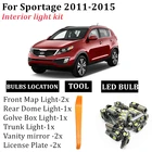 13 шт. светодиодный светильник T10 W5W автомобильные лампочки интерьер посылка комплект подходит для Kia Sportage 2011-2016 гирлянда Карта Купол Магистральные подсветки перчаточного ящика светильник