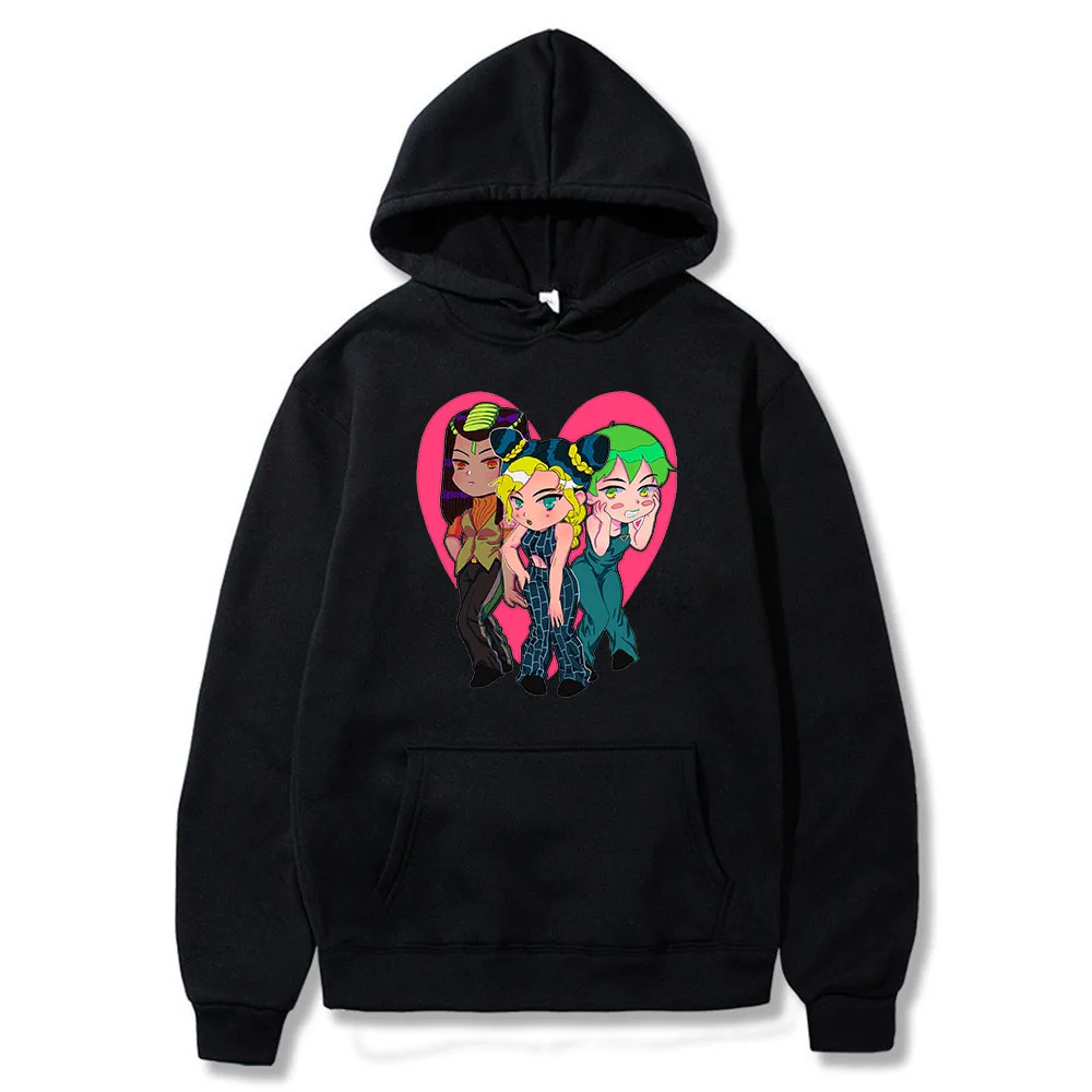 

Anime Hoodies JoJo's Bizarre Adventure Stone Ocean Men Women Hooded Sweatshirt Streetwear Kawaii Pullover Jotaro Kujo Hoodie