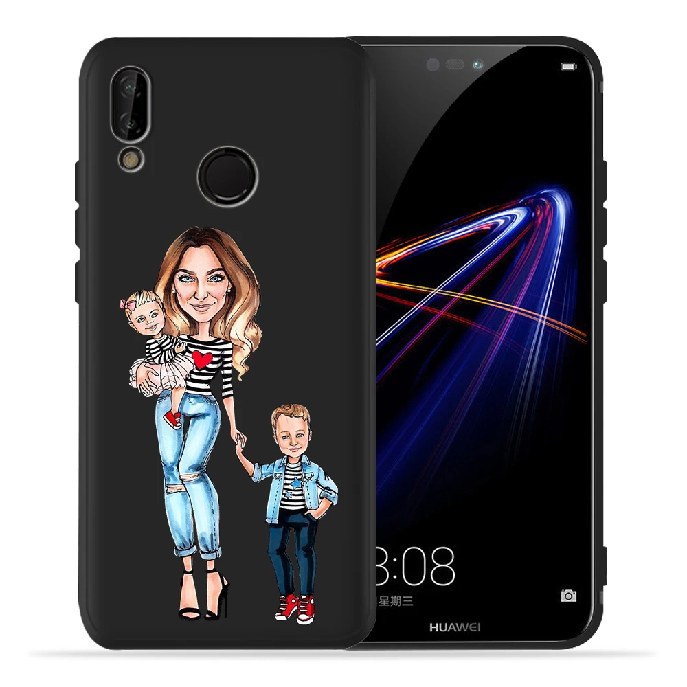 Модный чехол для мамы и дочки, супермамы и папы для huawei p20 Pro, чехол P20 P30 Pro P9 P8 mate 20 Lite Honor 8X9 10 20 PSmart - Цвет: 10