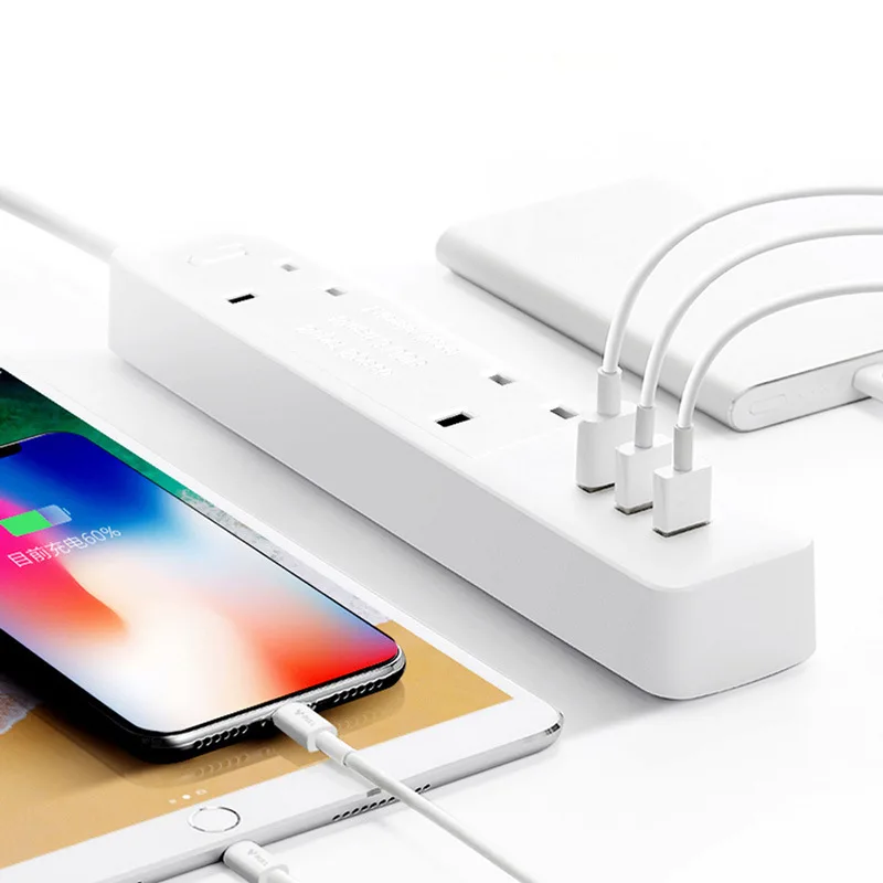 Электрический удлинитель 10 А защита от перегрузки 1 8 м шнур стандарта