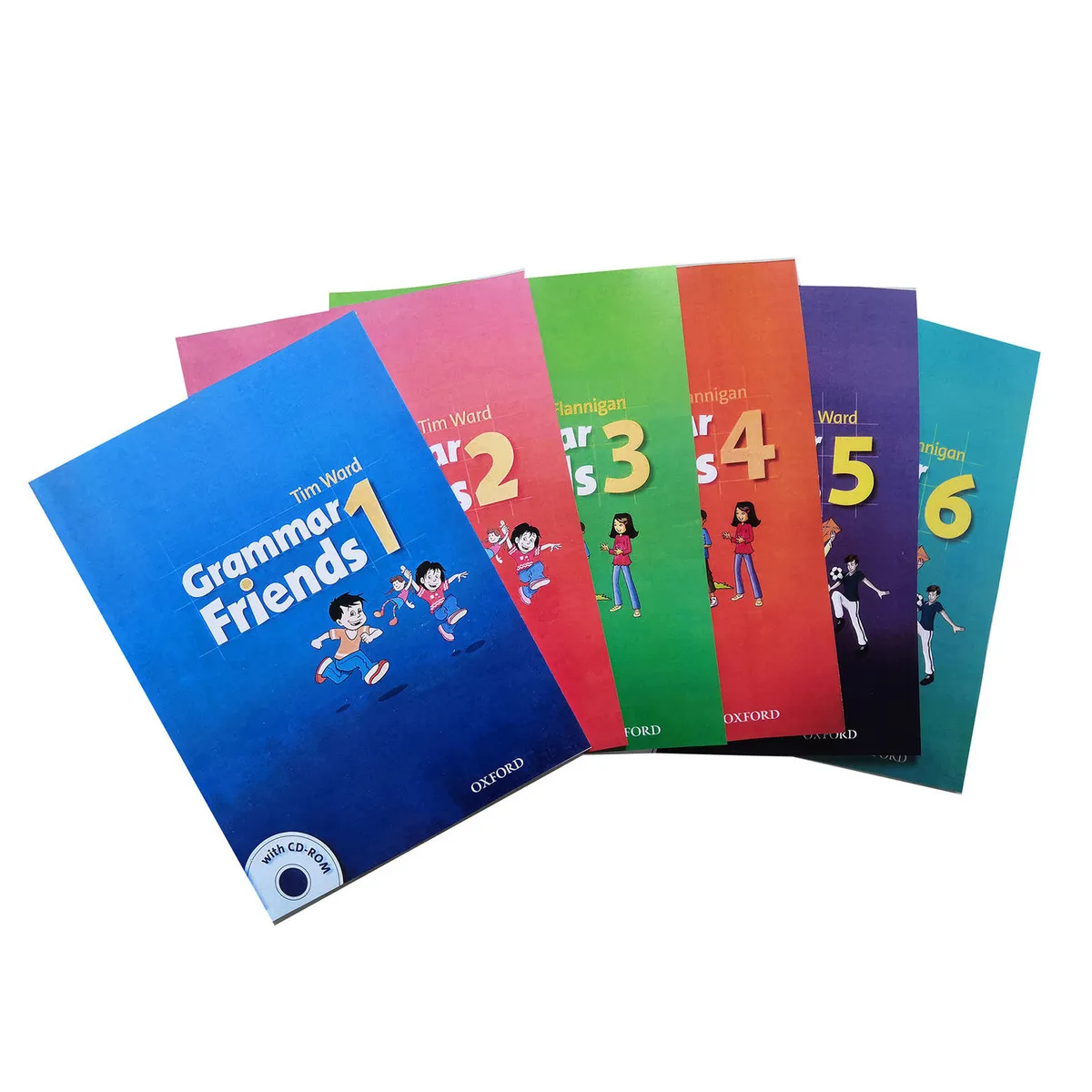 6 Books/Set Oxford Grammar Friends 1-6 English Reading Picture Book Primary School Textbook for 6-12 Years Old