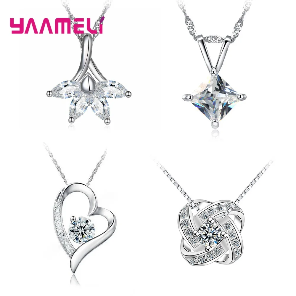 Ожерелье с кулоном из серебра 925 пробы жемчугом и фианитом 18 дюймов | Украшения