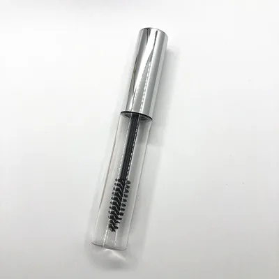 Bright Silver Cap 50pcs 100pcs 10ml Empty Mascara Tubes White/Silver/Gold/Black Cap Eyelash Tube Mascara Bottle Cream Cosmetic Packaging Container - Цвет: Bright Silver Cap