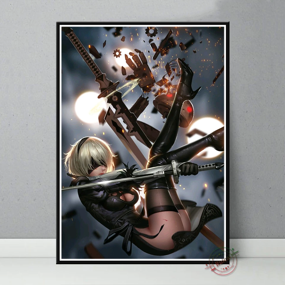 Картина на холсте с изображением девочки из японского аниме коммикса нинейер