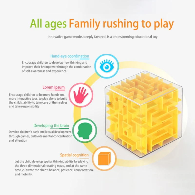 (Случайный Цвет) Развивает интеллект волшебный куб детская головоломка