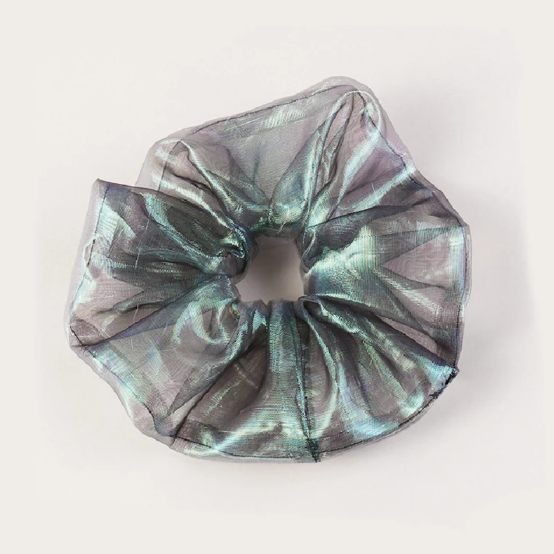 1 шт. блестящая резинка для волос из органзы эластичная блестящий конский хвост