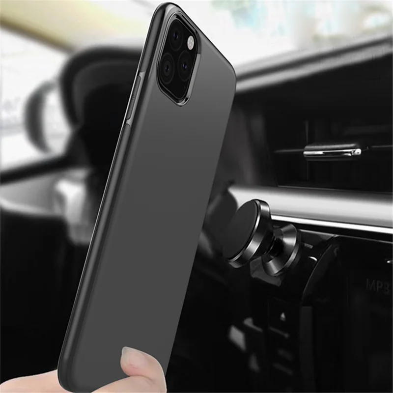 Тонкий мягкий автомобильный Магнитный силиконовый чехол из ТПУ для iphone 11 Pro Max Xr Xs