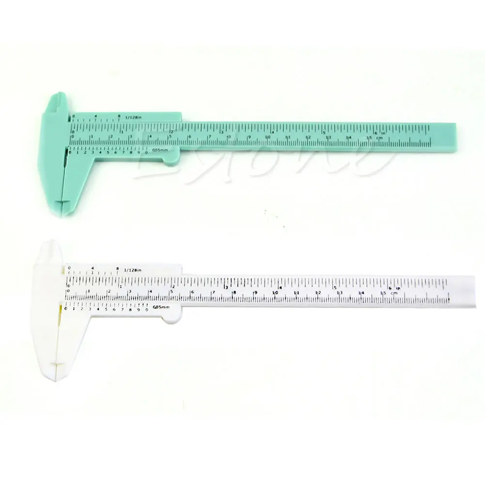 

6 дюймов 150 мм Пластик линейка скользящий Калибр штангенциркуль ювелирные изделия измерительный инструмент
