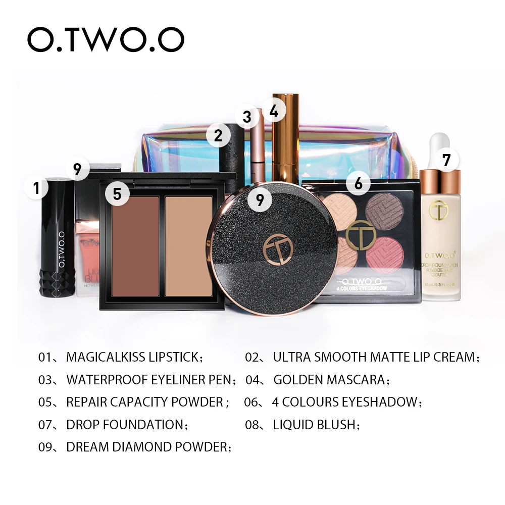 O. two. o Набор для макияжа коробка Профессиональный Полный профессиональный набор