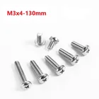 Винты с полукруглой головкой, 3 мм, нержавеющая сталь 304, M3 x 4, 5, 6, 14, 25, 40, 55, 70, 75, 80, 85, 90, 95, 110, 120, 130 мм