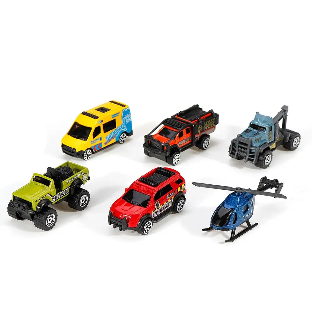 

7pcs/Set Children's Toy Car Alloy Model Toys Kids Construction/Roadster/Off-road/Military Car Model Set Boys Birthday Gift