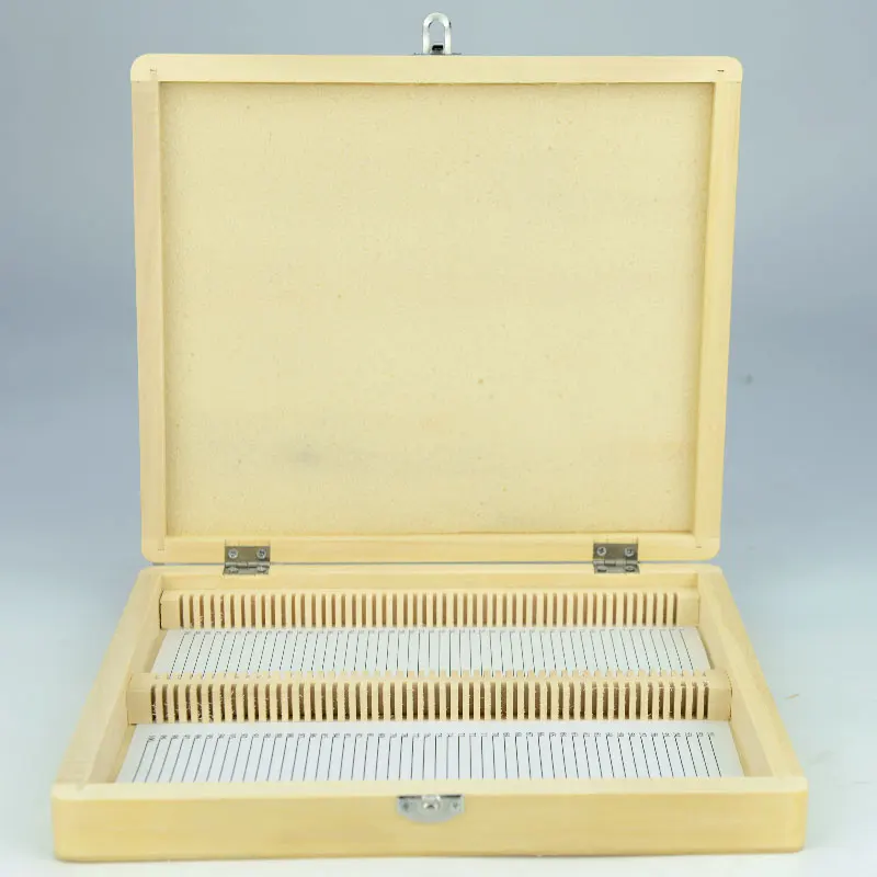 100 шт. деревянный ящик для хранения микроскопов и слайдов|slides microscope|microscope