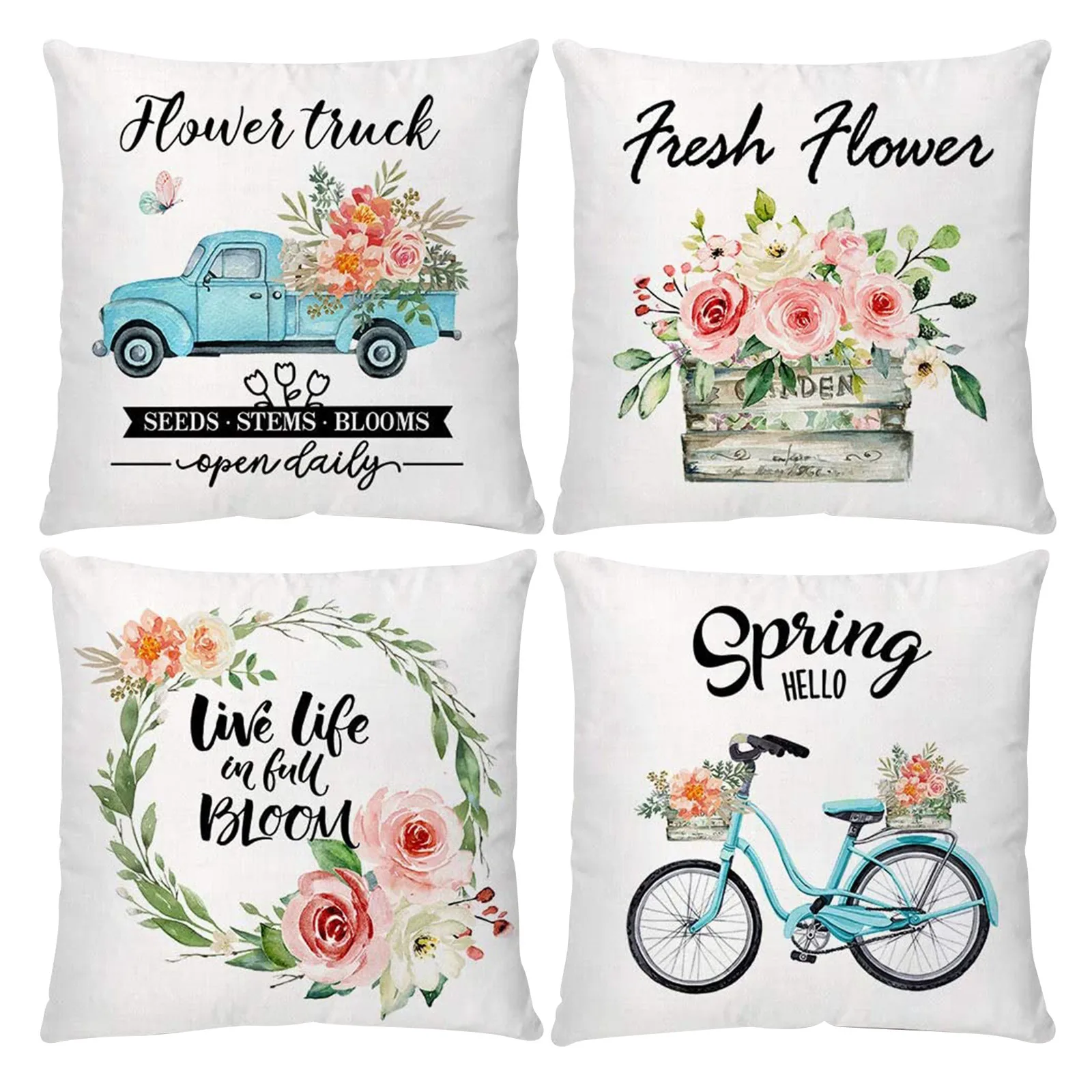 

2021 Spring Decor Pillows Case 45x45cm for Couch Retro Pillows for Living Room Home Sofa Decor Easter Party Pillow Case Supplies