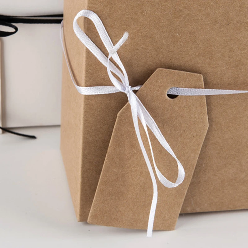 5 шт. крафт бумажная коробка с ручкой Свадебная подарочная упаковка для кексов