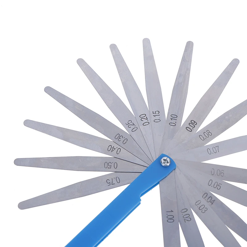 Складной щуп из нержавеющей стали измеритель толщины зазора 17 лезвий 0 02-1 00 мм