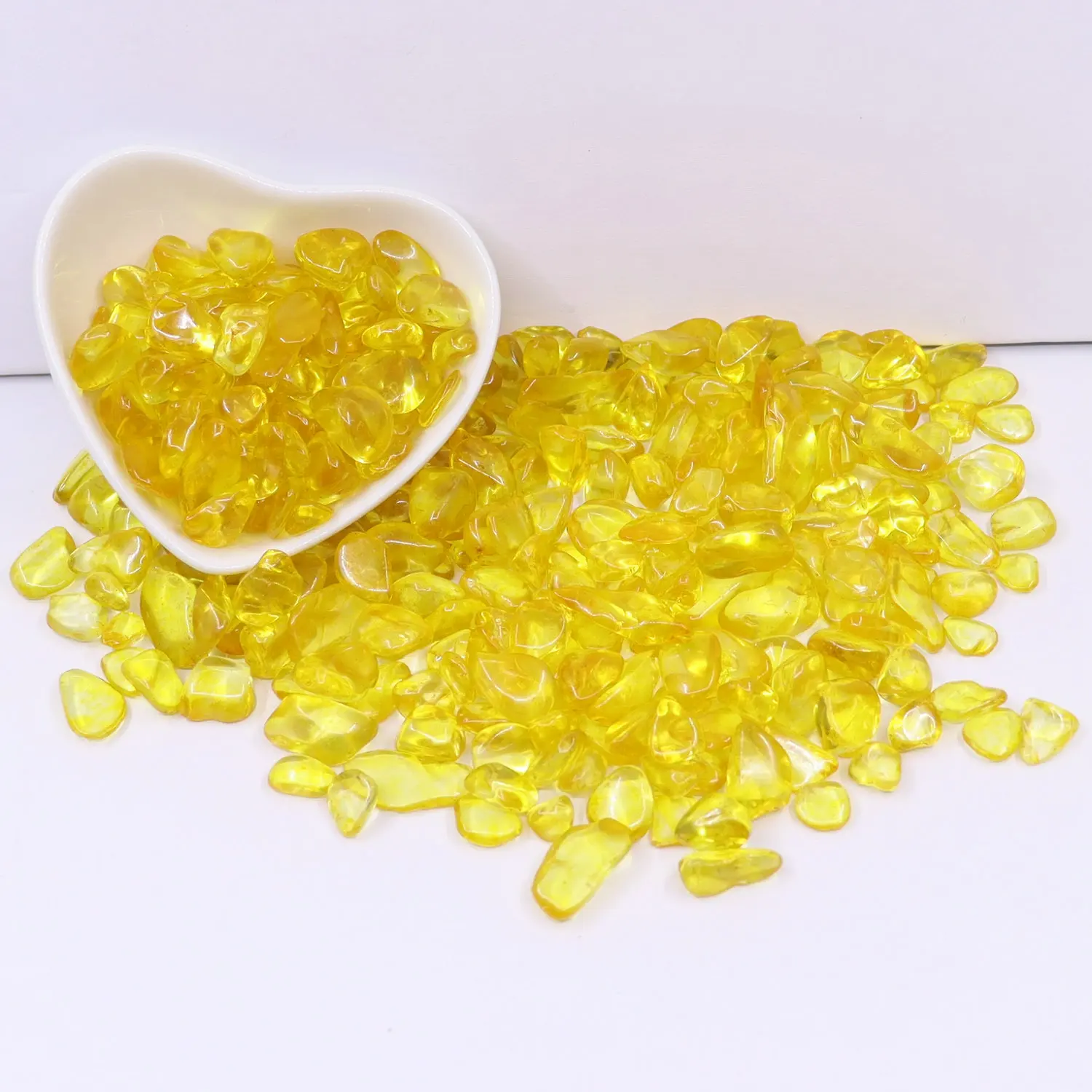 

7-9mm 100g Adding Color Citrine Macadam Energy Healing Crystals Home Decoration