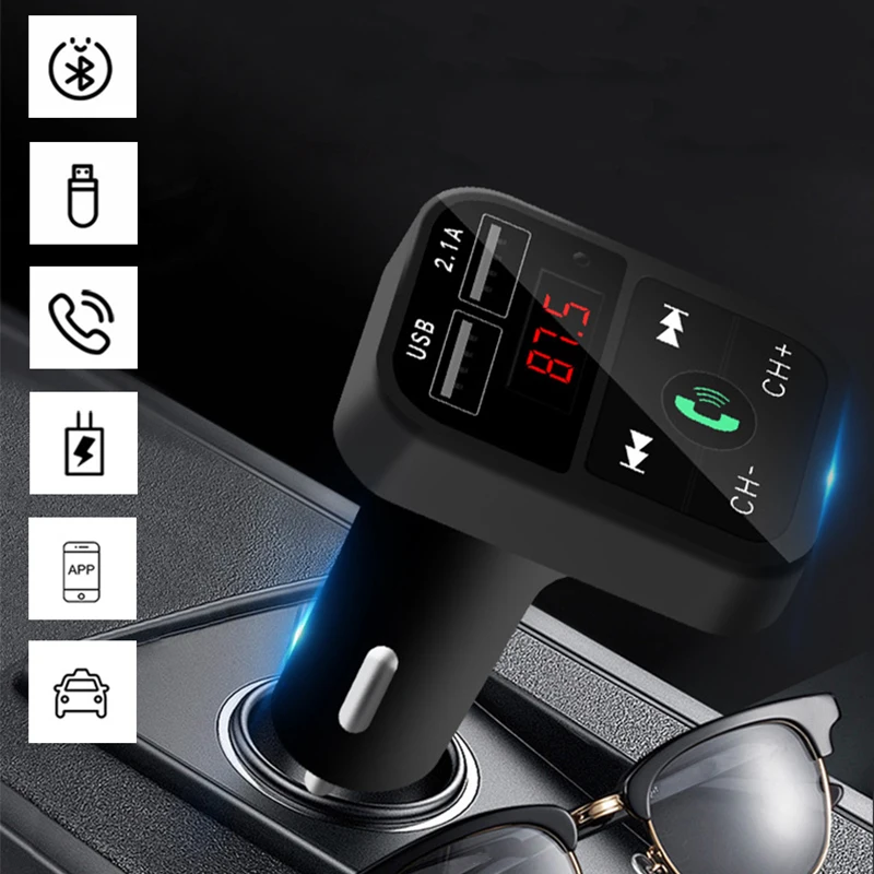 Bluetooth 5 0 FM передатчик автомобильный комплект беспроводной громкой связи аудио