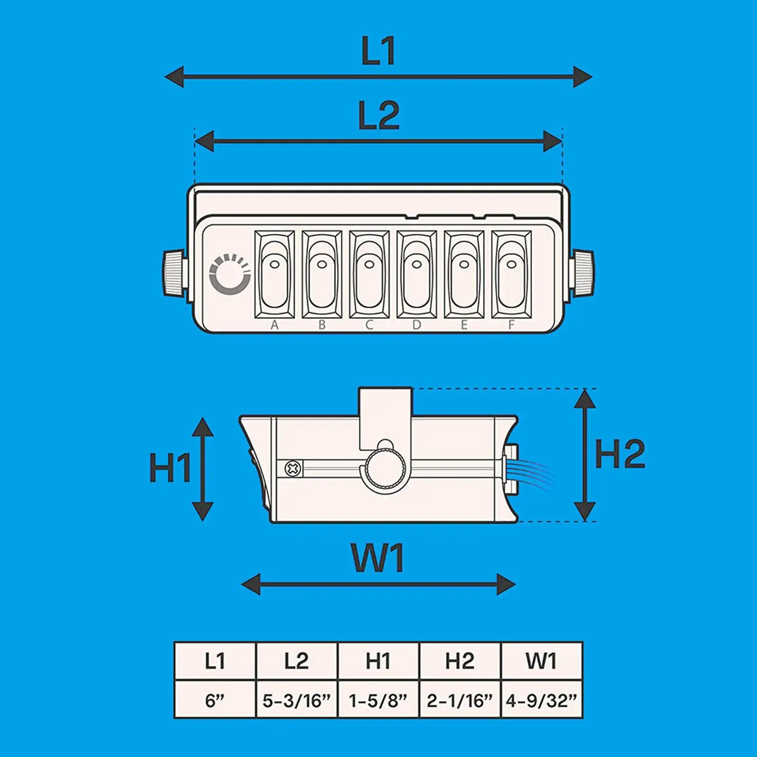 

Toggle Switch Panel Box Controller for Truck Boat RV 12V-24V Easy To Install,Car Accessories