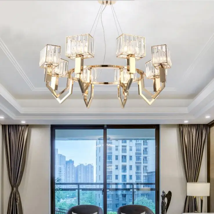 Постмодернизированная хрустальная люстра для гостиной стандартная