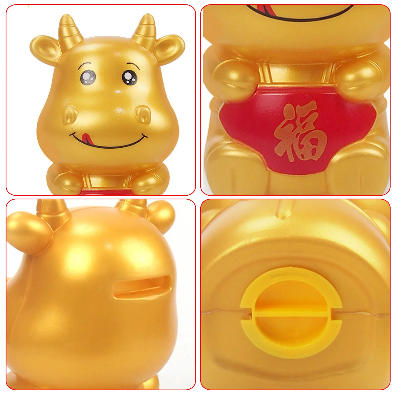 Копилка Милая Детская копилка золотой БЫК мультяшный Ретро бак для монет