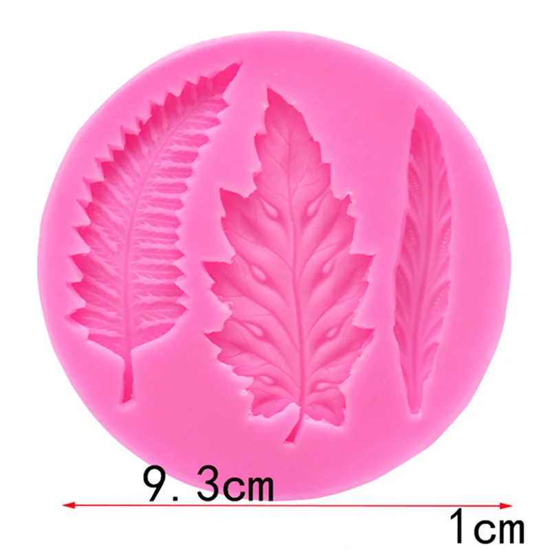 DIY Дерево лист помадка плесень 3D Силиконовая форма в виде листьев украшения торта