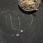 925 пробы Серебряная стерео прозрачная рыболовная леска stealth ожерелье со снежным шариком из кристалла от Swarovski замок цепь подарок