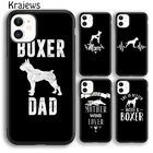 Красивый чехол krajew для телефона с изображением собаки-боксера для iPhone 5s 6s 7 8 plus X XS XR 11 12 13 pro max Samsung Galaxy S8 S9 S10 Plus