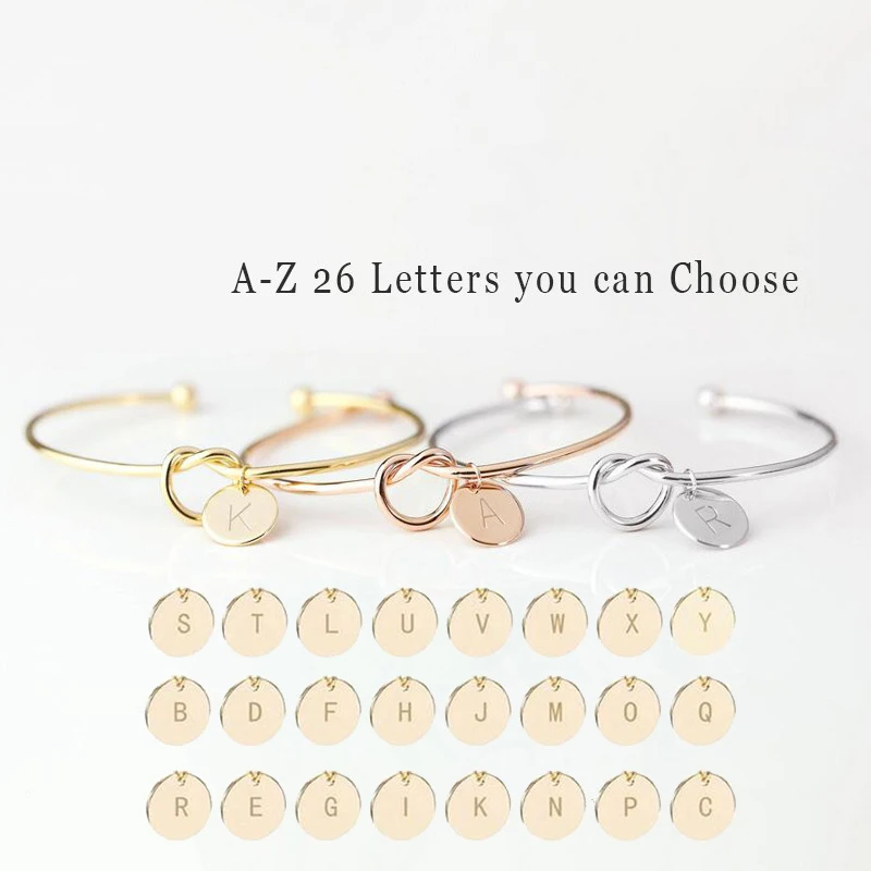 Cxwind оригинальный браслет с подвесками узлом женский 26 буквами геометрическим