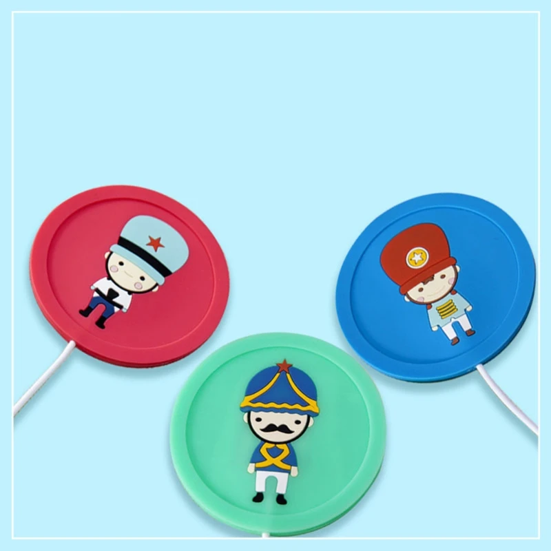 95AB мультяшный подогреватель для кофе с USB подставка чашки форма удаления пузырей