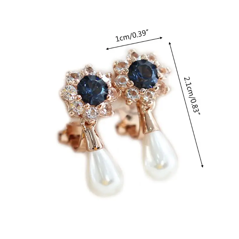 

Sun Flower Simulated Pearl Vintage Inlaid Pearl Small Earrings Clip On Earrings XXFD
